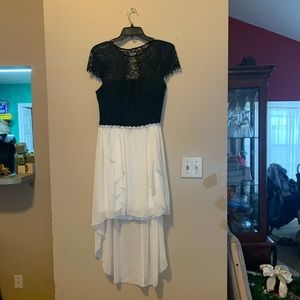 Black and white party dress
